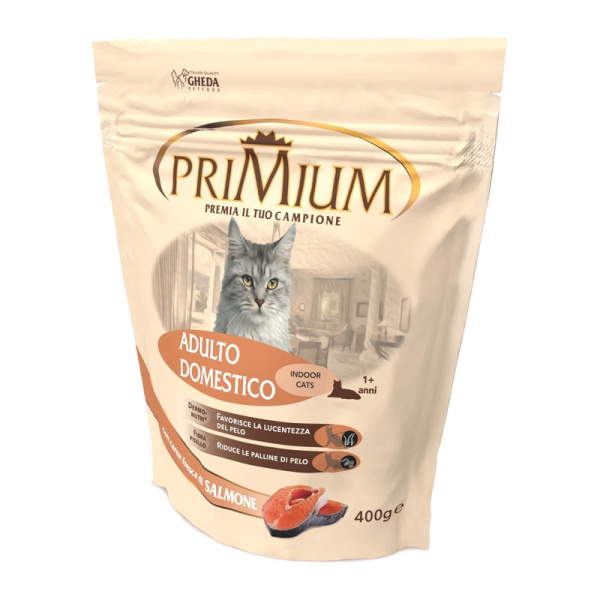 GHEDA hrana pentru pisici  Hrana pentru pisici Primium Steriliz. Domestico Salmone 400g