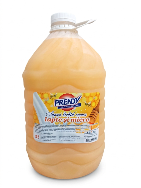 Săpun lichid cremă PRENDY Lapte și Miere, 5 L