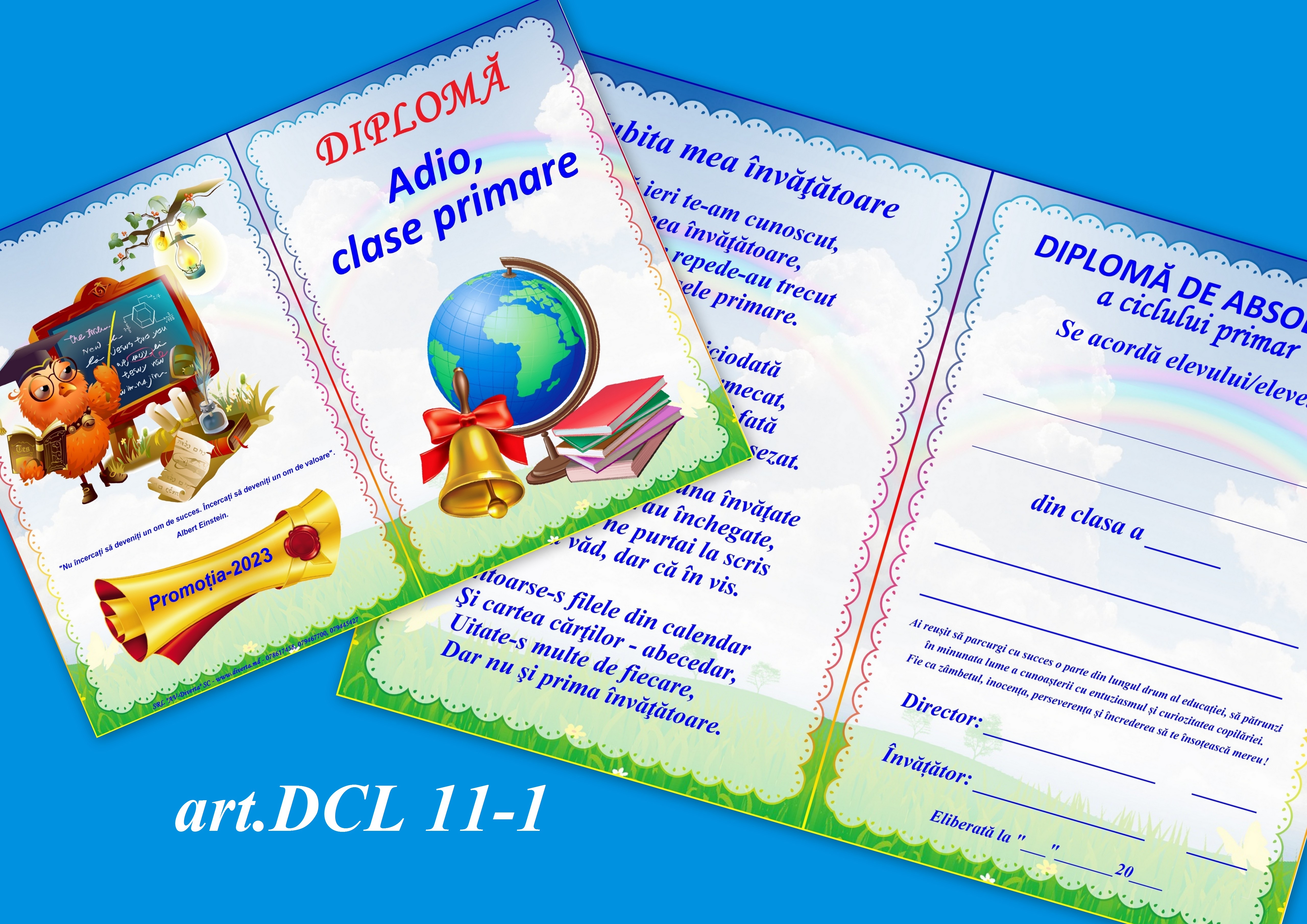 Adio, clase primare art.DCL 11-1