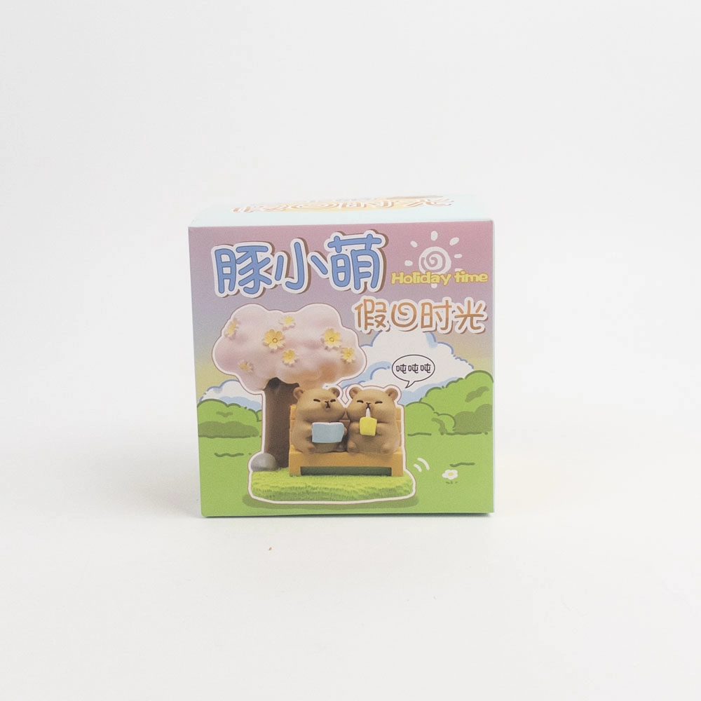 Figurină-surpriză ceramică Capibara cu copac 7 pe 6 pe 8 cm