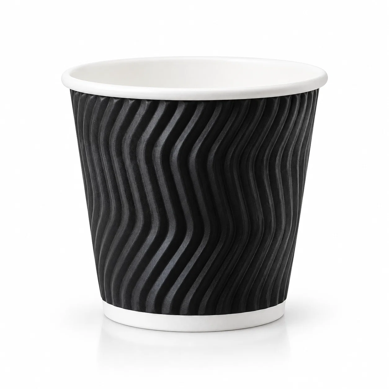 Pahar din hirtie Ripple S 8oz (240 ml) rosu d80mm (25 buc)