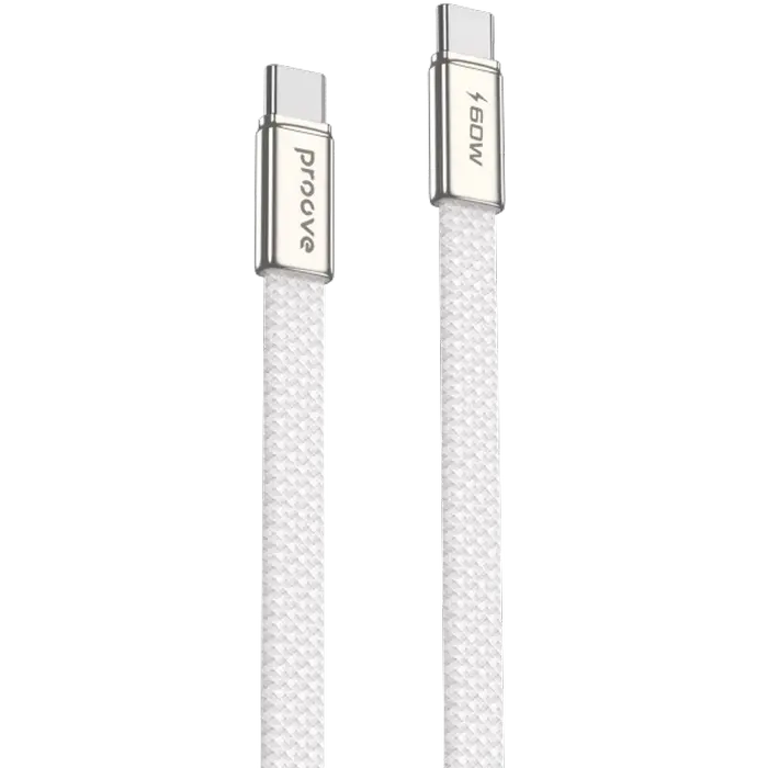 Cablu Type-C (Type-C), Proove AirLine 60W (1m), White