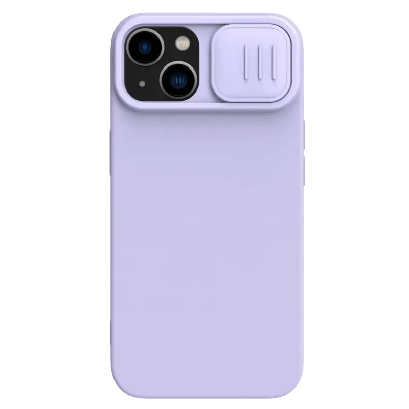 Husă Nillkin iPhone 15 Plus, CamShield Silky Silicone, Misty Purple