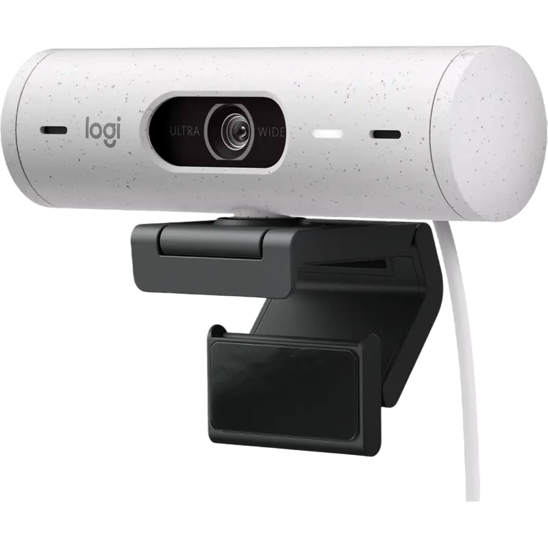 Cameră Web Logitech BRIO 500, Full-HD 1080P, Alb