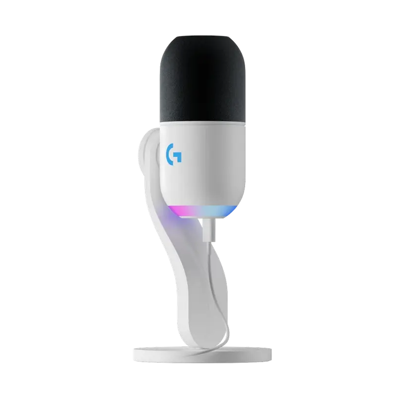 Microfon Gaming Logitech Yeti GX, Cu fir, Alb