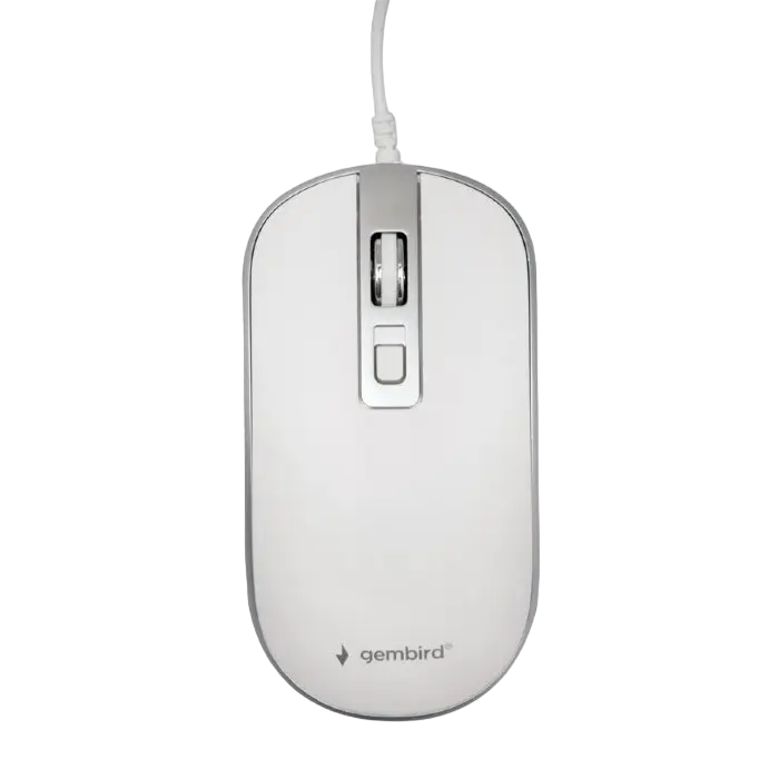 Mouse Wireless Gembird MUSW-4B-06-WS, Alb/Argintiu