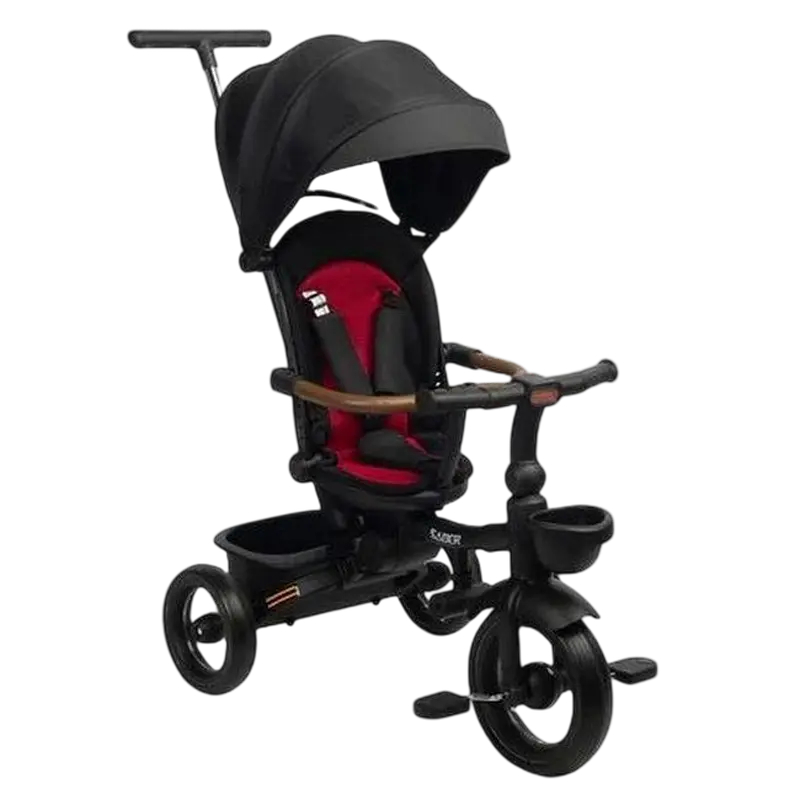 Bicicletă cu trei roți Caretero Saber, Negru | Roșu