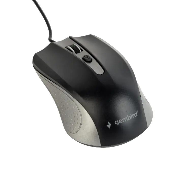 Mouse Gembird MUS-4B-01, Negru/Gri