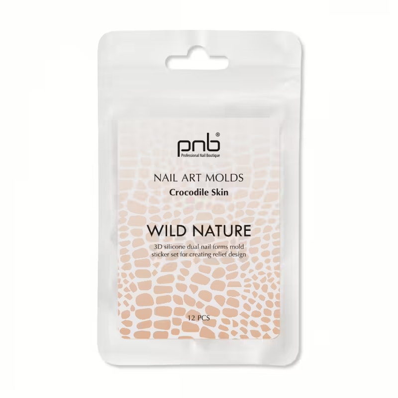 Matrițe din silicon pentru forme superioare – Wild Nature Nail Art PNB, Motiv Zebra, 12 buc