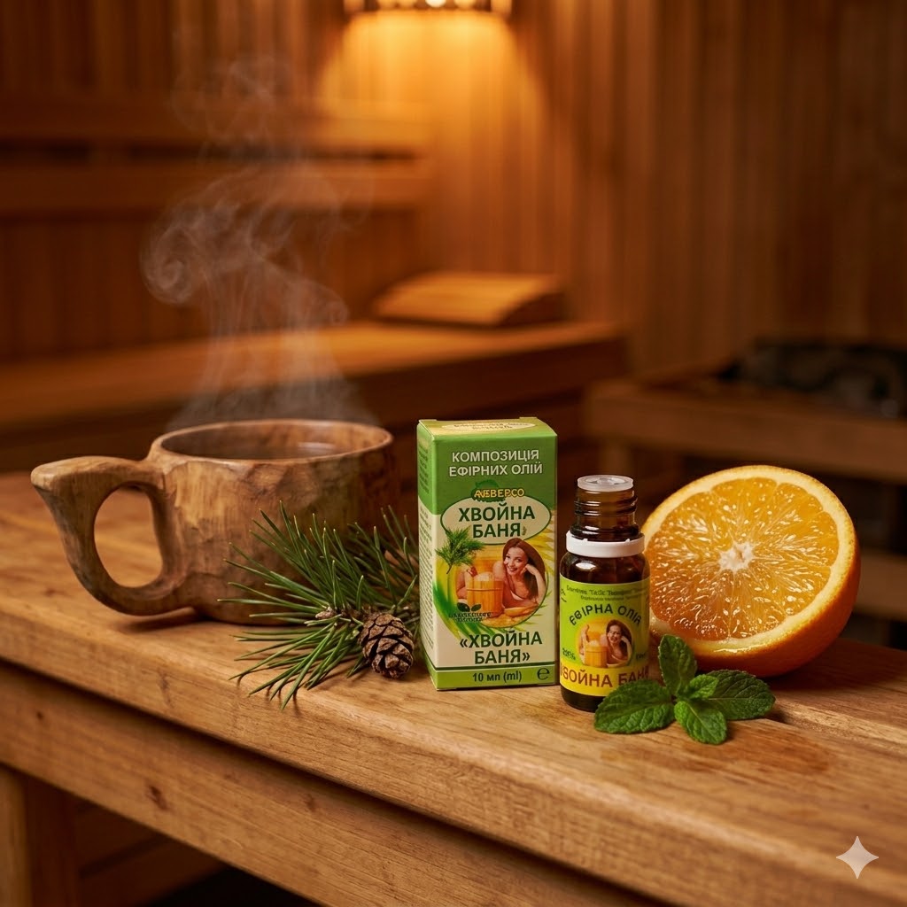 Ulei esențial pentru saună „Baie de conifere” 10 ml.