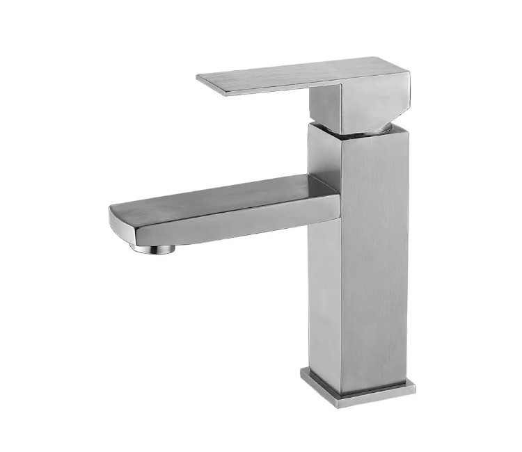 Baterie pentru lavoar Wezer PRO1-02 Ø35 (inox satinat)