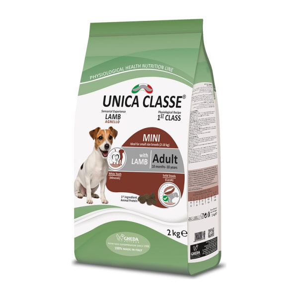 GHEDA hrana pentru caini  Unica Classe Mini Adut LAMB  2kg (Agnello)