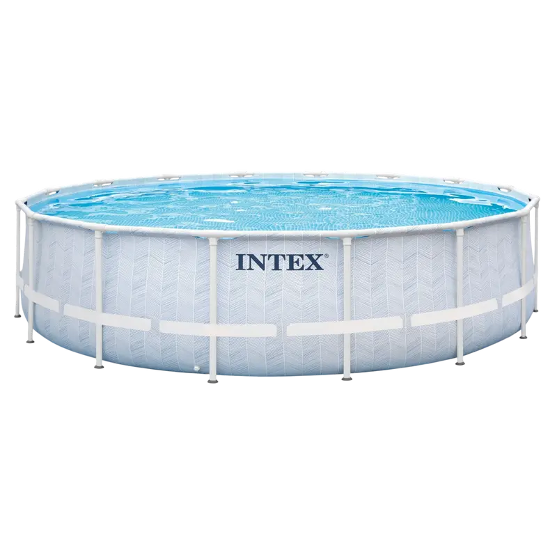 Piscină cu cadru metalic Intex Prism Frame 26746, 19156L, Albastru deschis, 26746