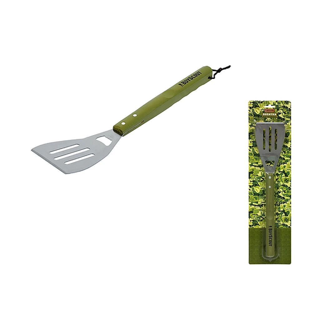 Spatula pentru gratar BoyScout 41cm, inox/lemn