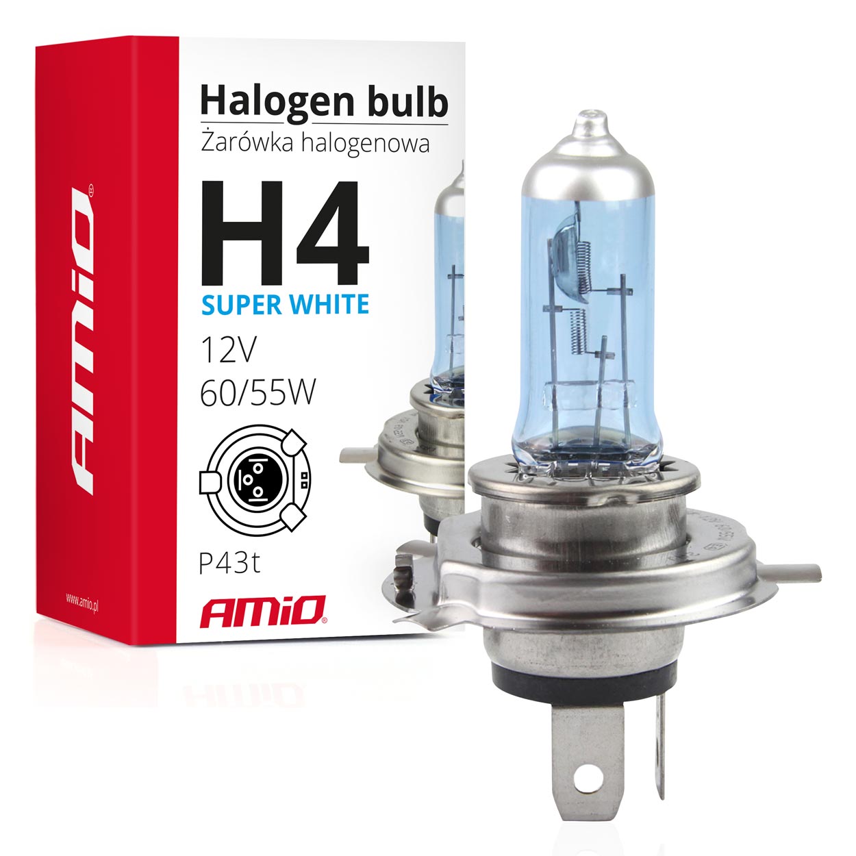 01269 Bec halogen H4 12V 60/55W Super White