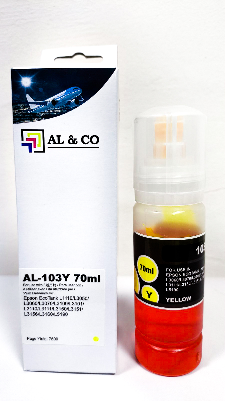 Cerneală Epson Premium compatibilă T00S44A (103) Yellow for L1110/ 31xx/ 32xx/ 5xxx, 70ml