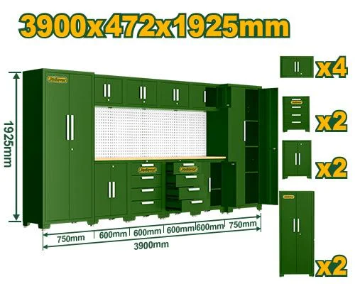 Set modular ranforsat pentru garaj (10 corpuri) 3900x472x1925 mm JDCS3A10 Jadever