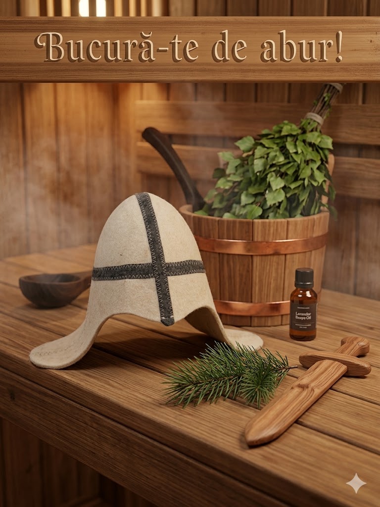 Pălărie de saună, model Knight.