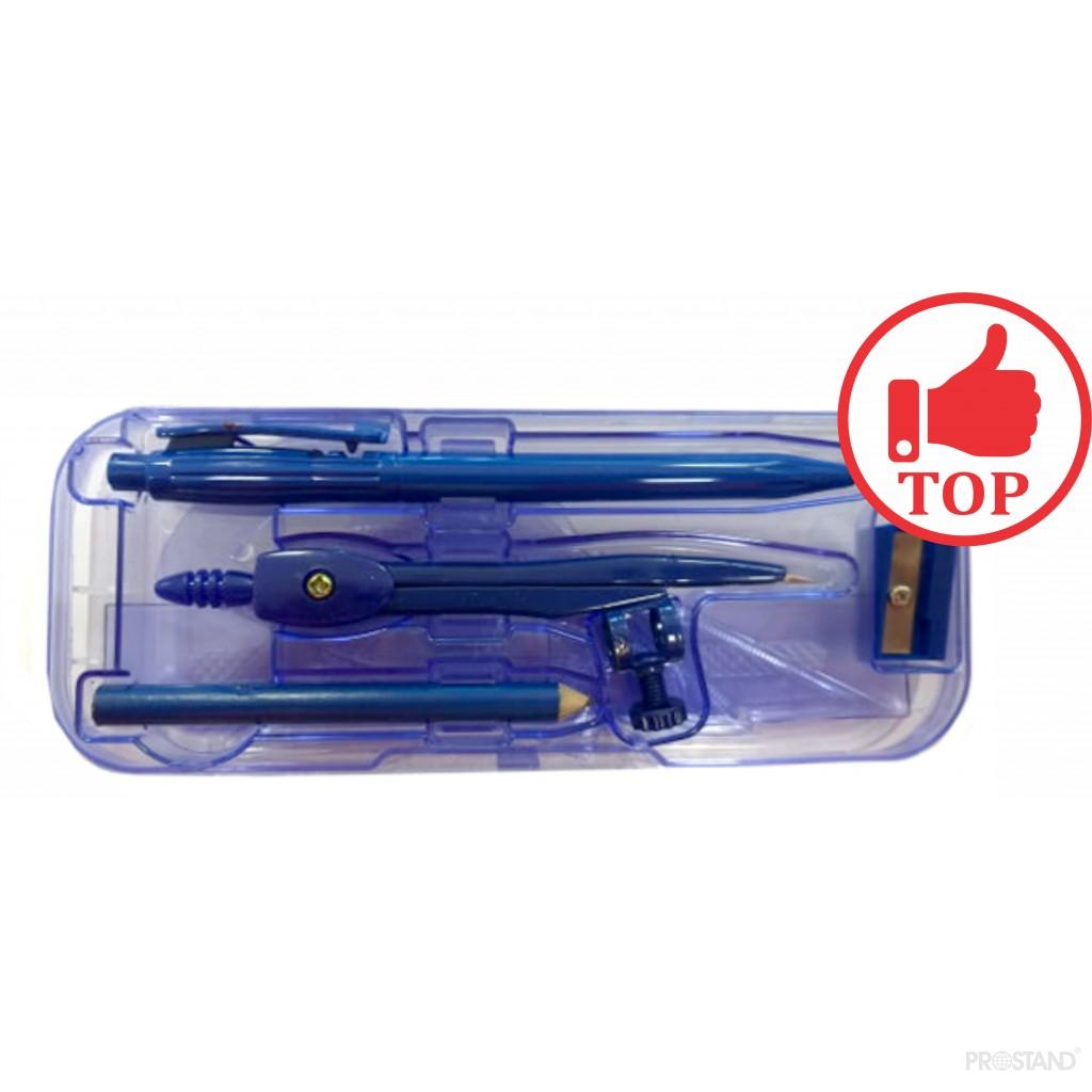 Set compas plastic 8 obiecte DF-3009C cu creion simplu  /12