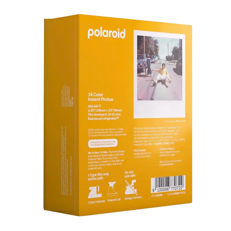Hârtie foto Polaroid Color Film pentru i-Type,Double Pack, 16 buc