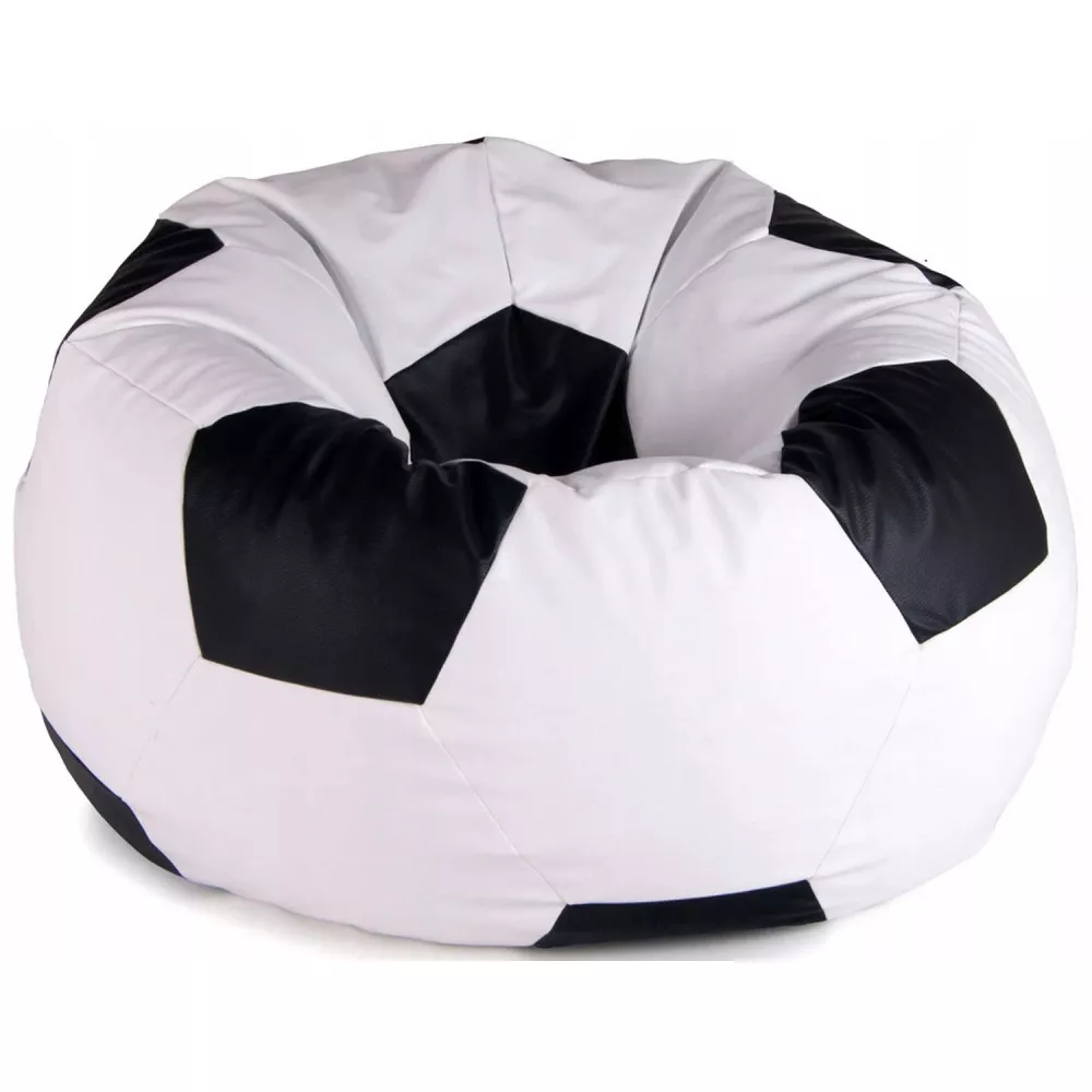 BeanBag Minge marimea"XXL",culoarea alb cu negru din ecopiele