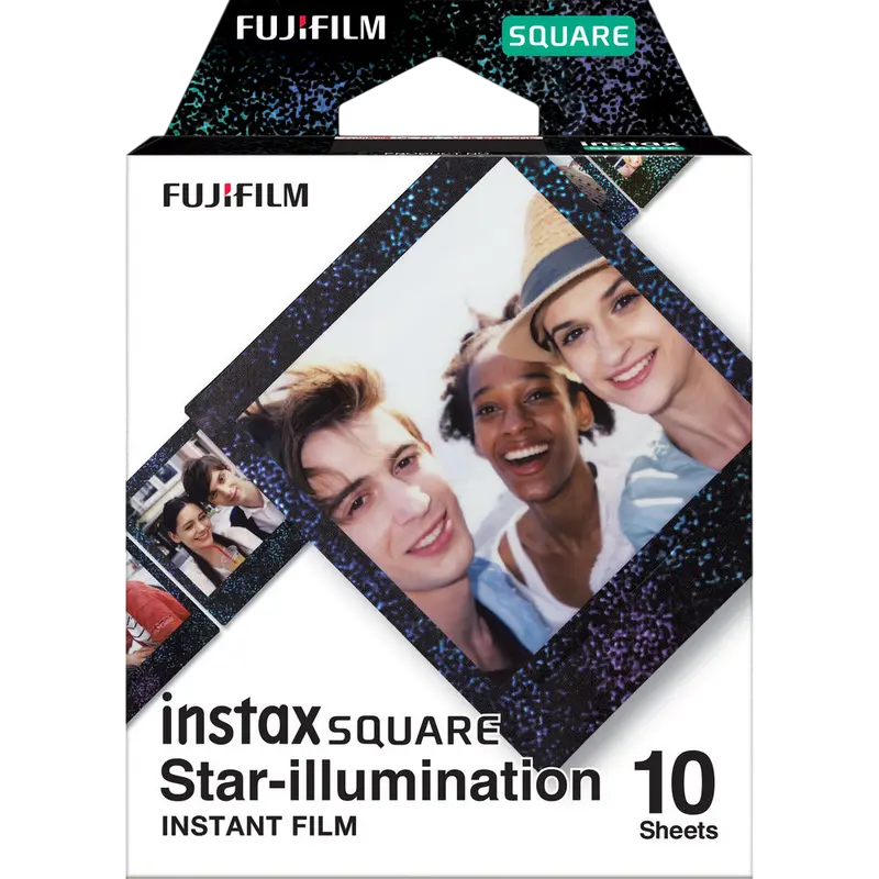 Fujifilm Instax Square Film Star Illumination (10 sheets), Black