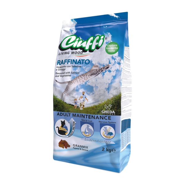 GHEDA hrana pentru pisici Ciuffi Adulto Raffinato Adult 2kg