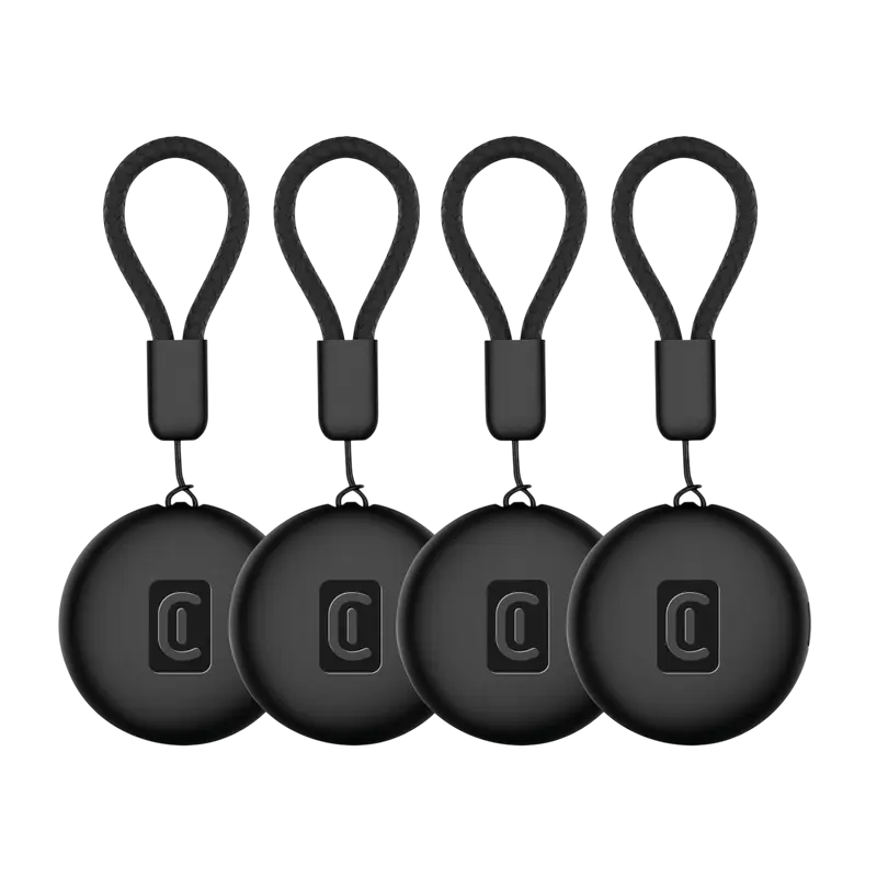 Tracker inteligent Cellularline Tracy Tag Dual MultiPack, Negru