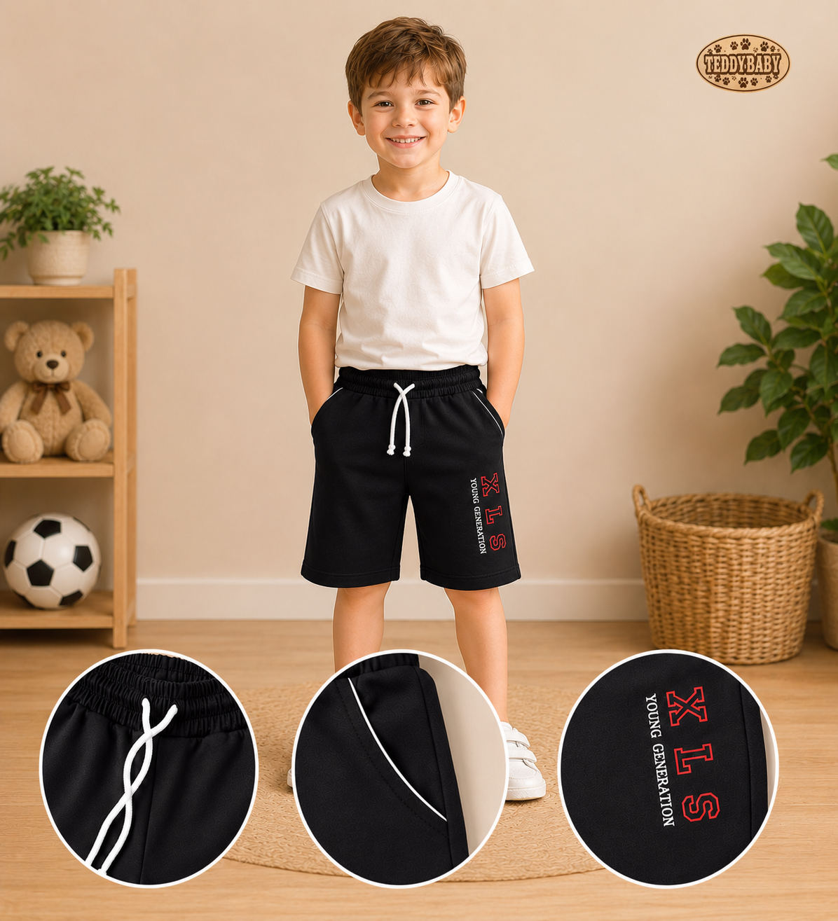 Pantaloni scurți sport pentru băieți XLS