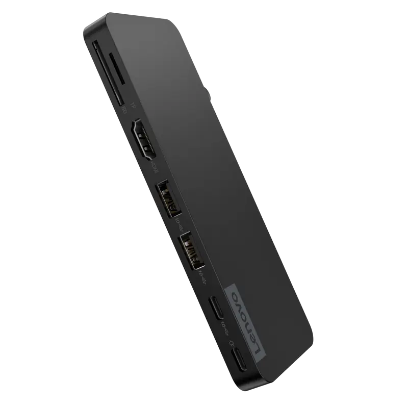 Stație Docking Lenovo USB-C Slim Travel Dock, Negru