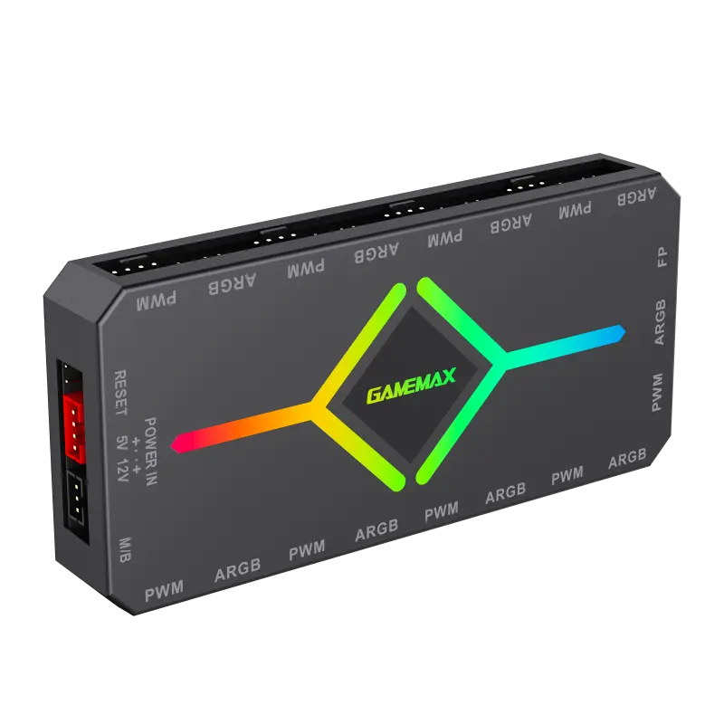 Fan Hub Gamemax V4.0 ARGB+PWM HUB Controller v4.0, negru