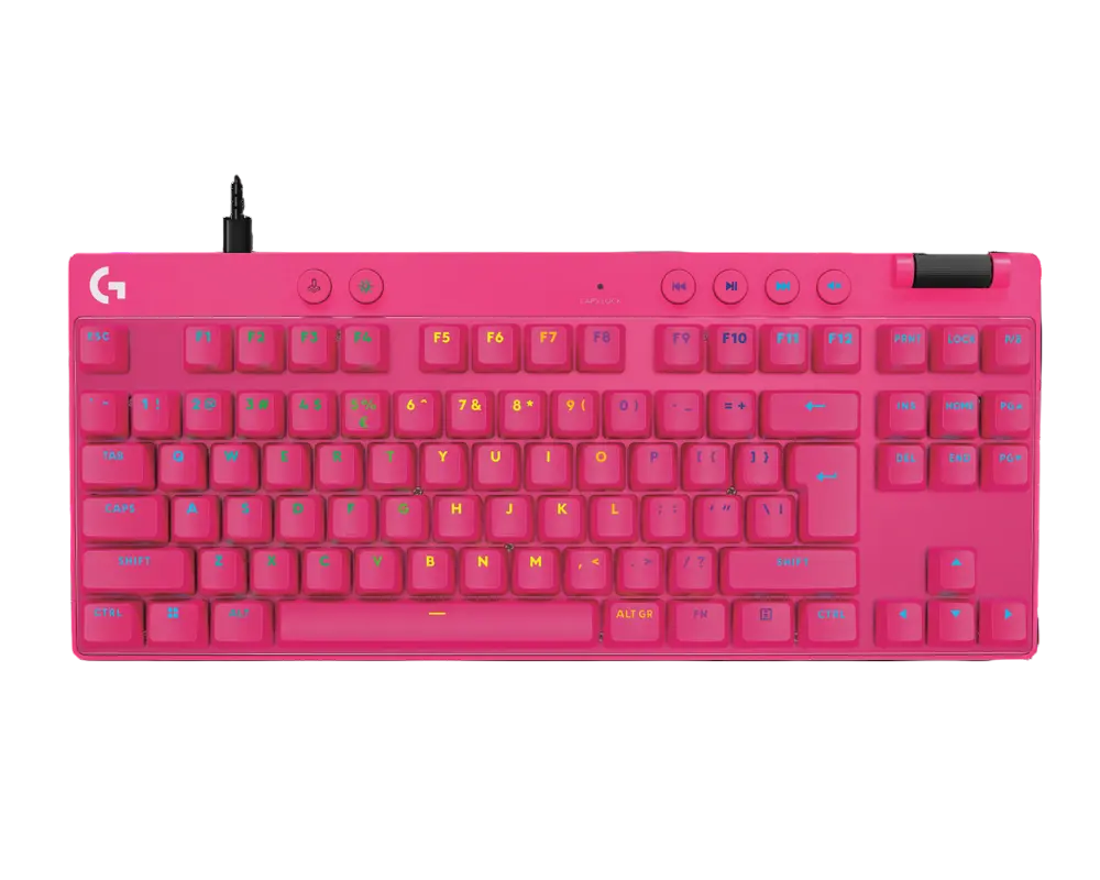 Tastatură Logitech G Pro X TKL Rapid, Cu fir, Magenta