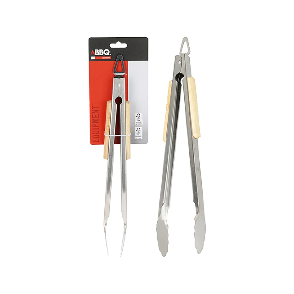 Cleste pentru gratar BBQ 38cm, maner lemn
