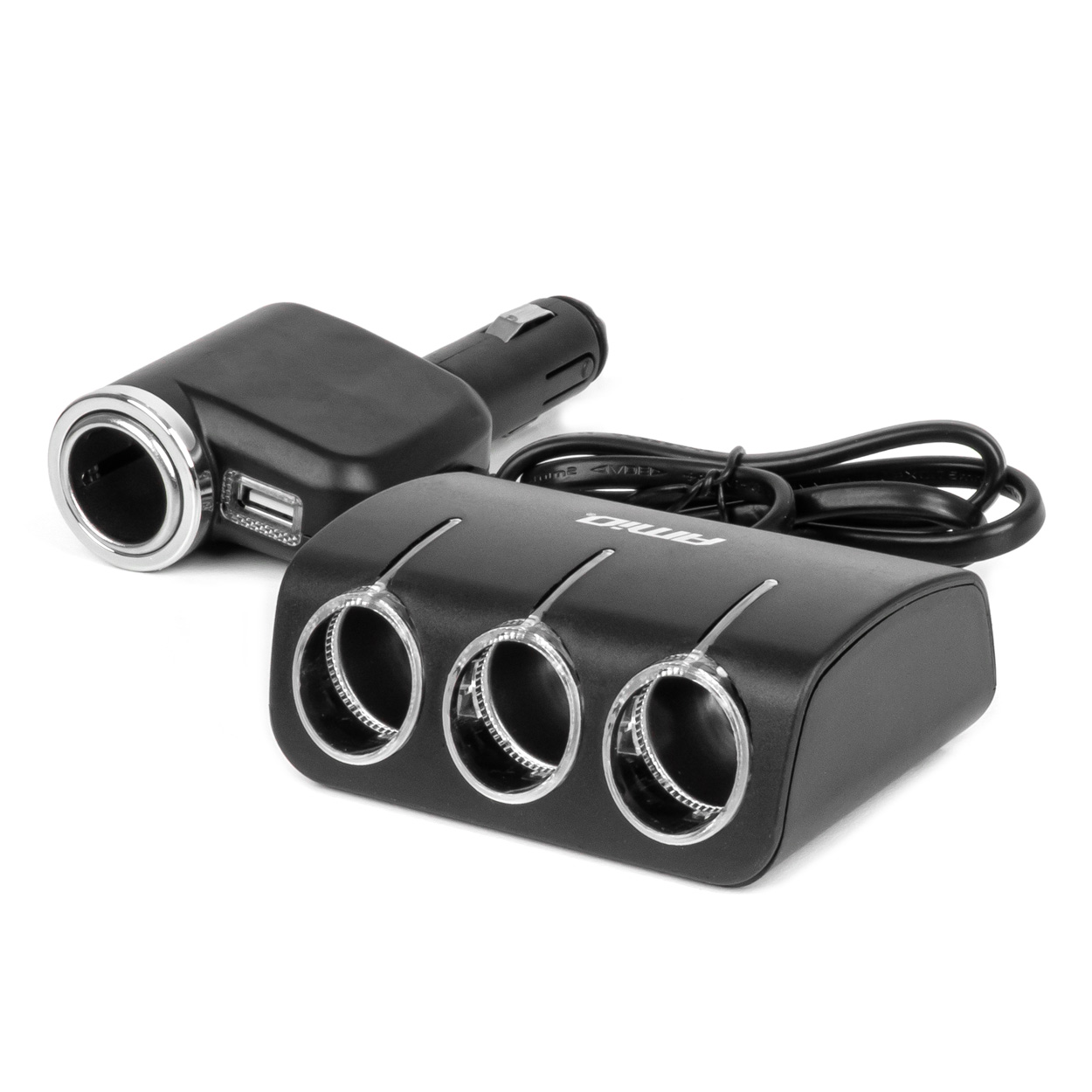 04360 Incarcator cu priza tripla extensibila 1x USB A 1x brichetДѓ 12/24V 120W 80cm