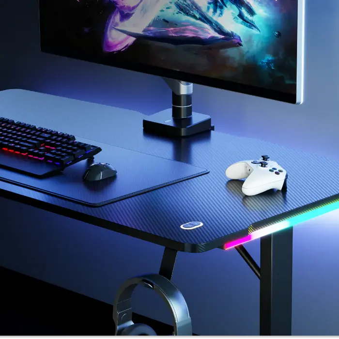 Birou Gaming Lumi GMD11E-1, Negru