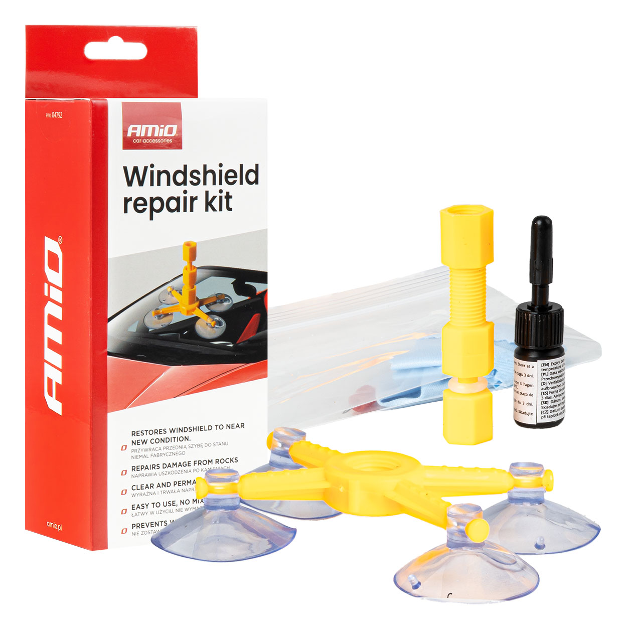 04792 Kit DIY pentru repararea parbrizului вЂ“ aplicator cu ventuzДѓ