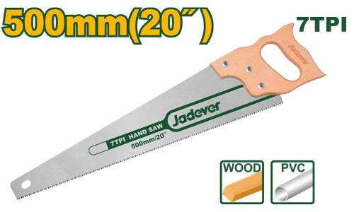 Ferăstrău manual cu mâner din lemn 500mm; Jadever