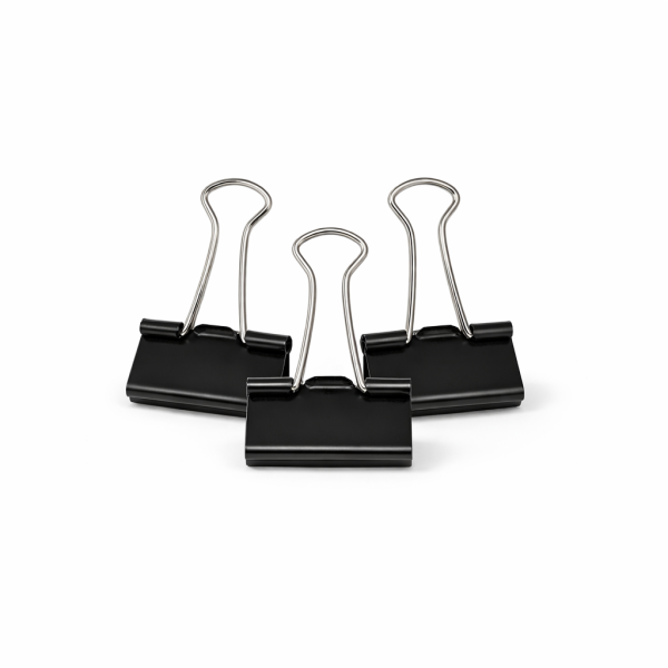 Set 5 cutii clipse metalice 41 mm, binder clips pentru documente, cleme prindere hartie birou, clipsuri metalice dosare acte, accesorii organizare documente, set 12 buc