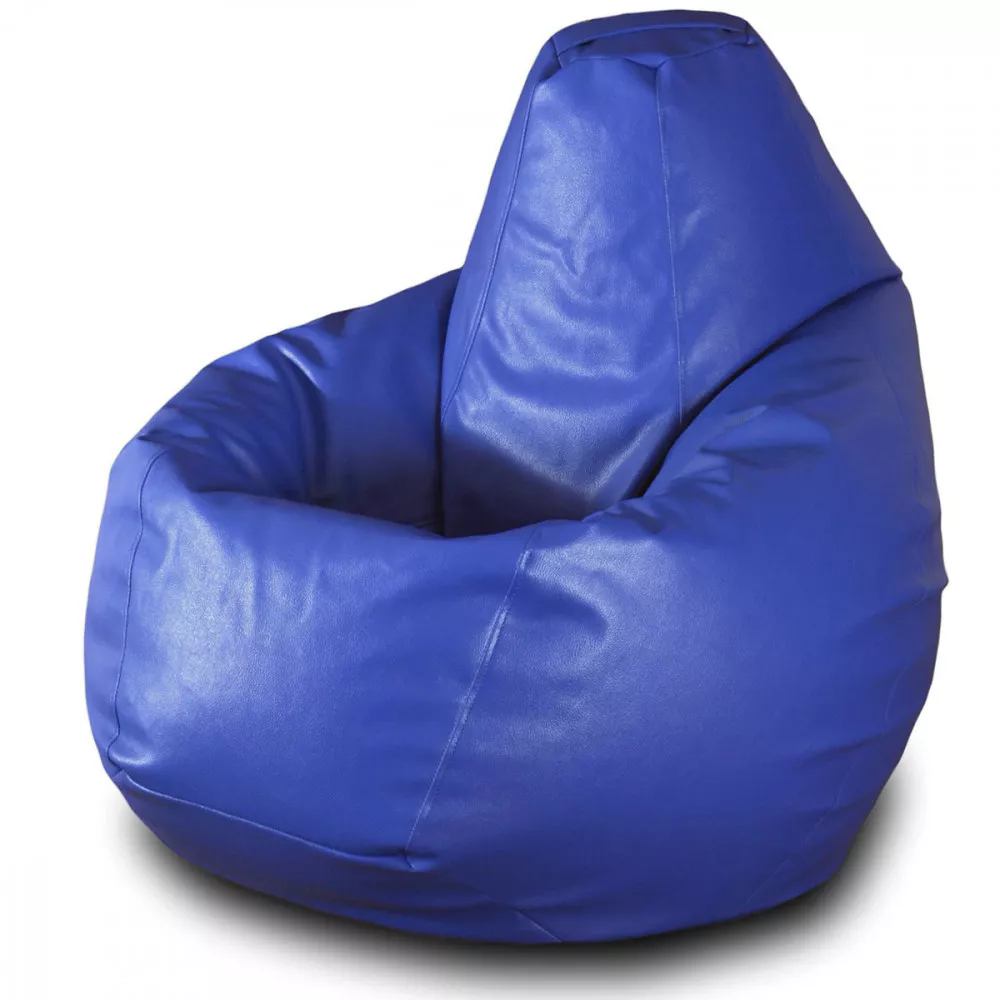 Fotoliu Bean Bag pară mărimea XL din ecopiele MAX culoarea albastră