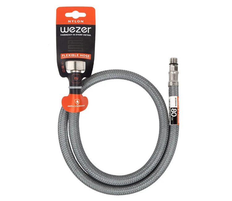 Furtun de alimentare WEZER M10×½" 1.0 m - NWZ-1010FS (scurt)