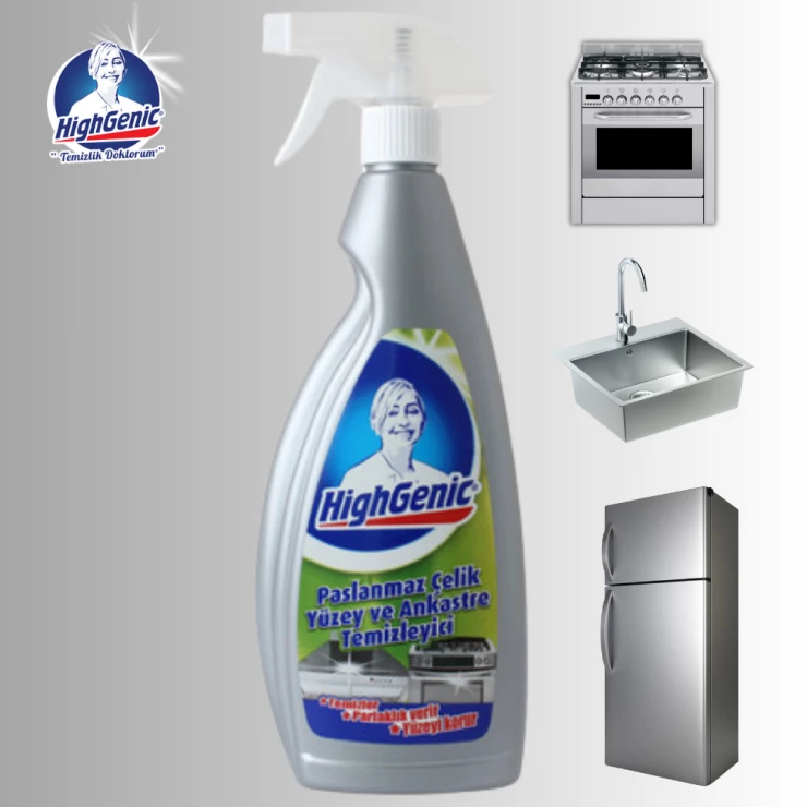 Solutie pentru suprafete de inox Paslanmaz HighGenic 750ml