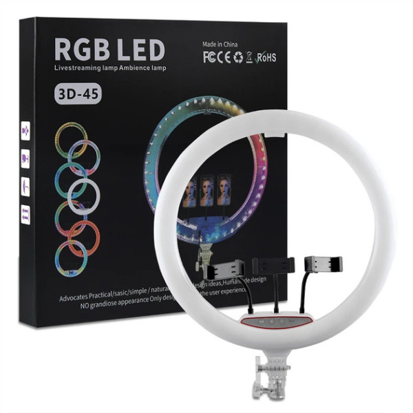 LAMPA COLORATA,  ALB + RGB/LED lampa (RGB) - 45cm + Stativ 2m