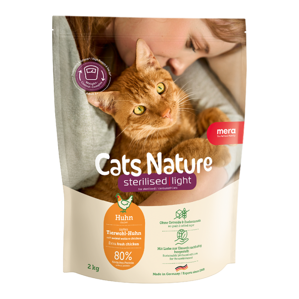 MERA Hrană uscată pisici Cats Nature Sterilised / Light Chicken 10kg/25845