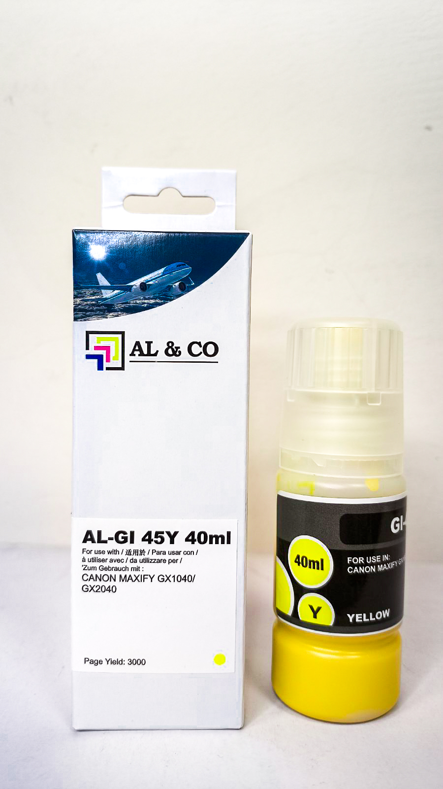 Cerneală Canon Premium compatibilă PIGMENT Yellow GI-45, MAXIFY GX1040/GX2040 - 40ml