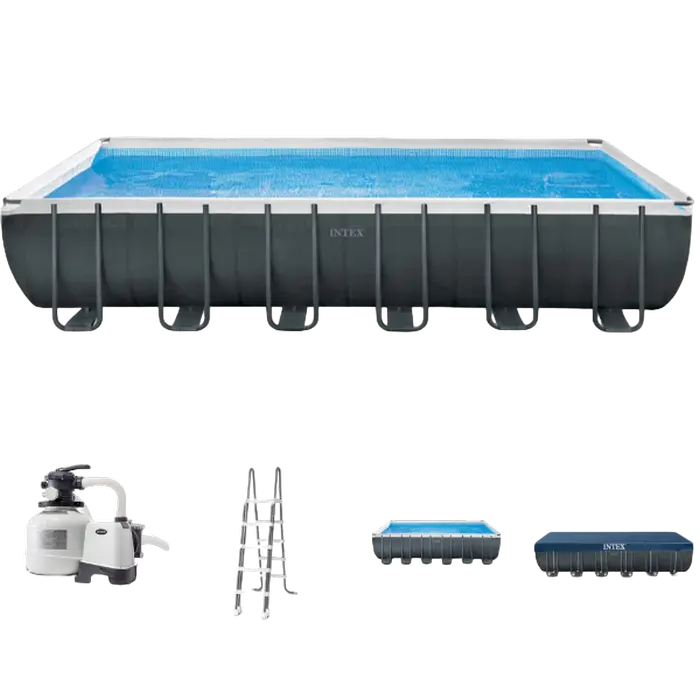 Piscină cu cadru metalic Intex Ultra XTR Premium Pool Line, 17203L, Negru, 26356