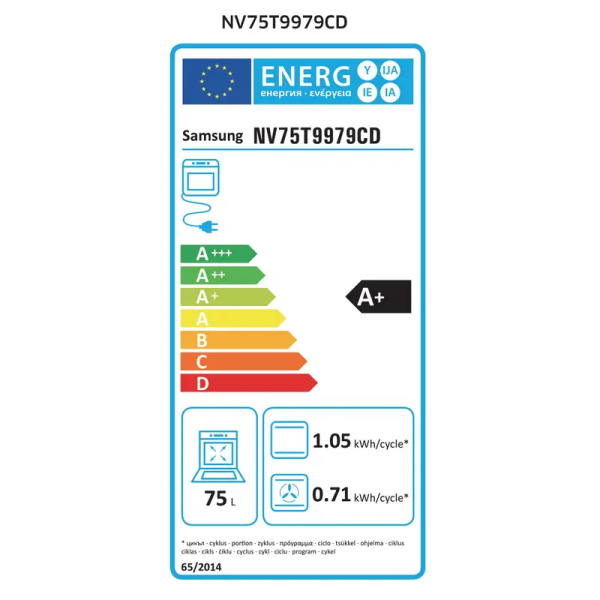 Cuptor Electric Samsung NV75T9979CD/WT, Negru