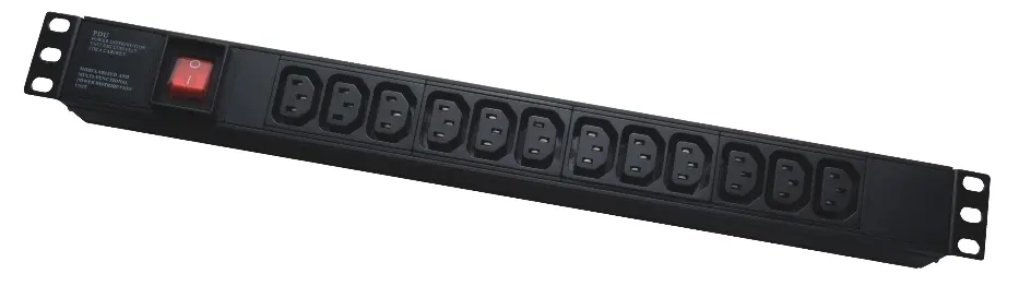 19" 1U IEC type, PDU-IE0021, 12 ports, 16A, 1.8M, APC Electronic
