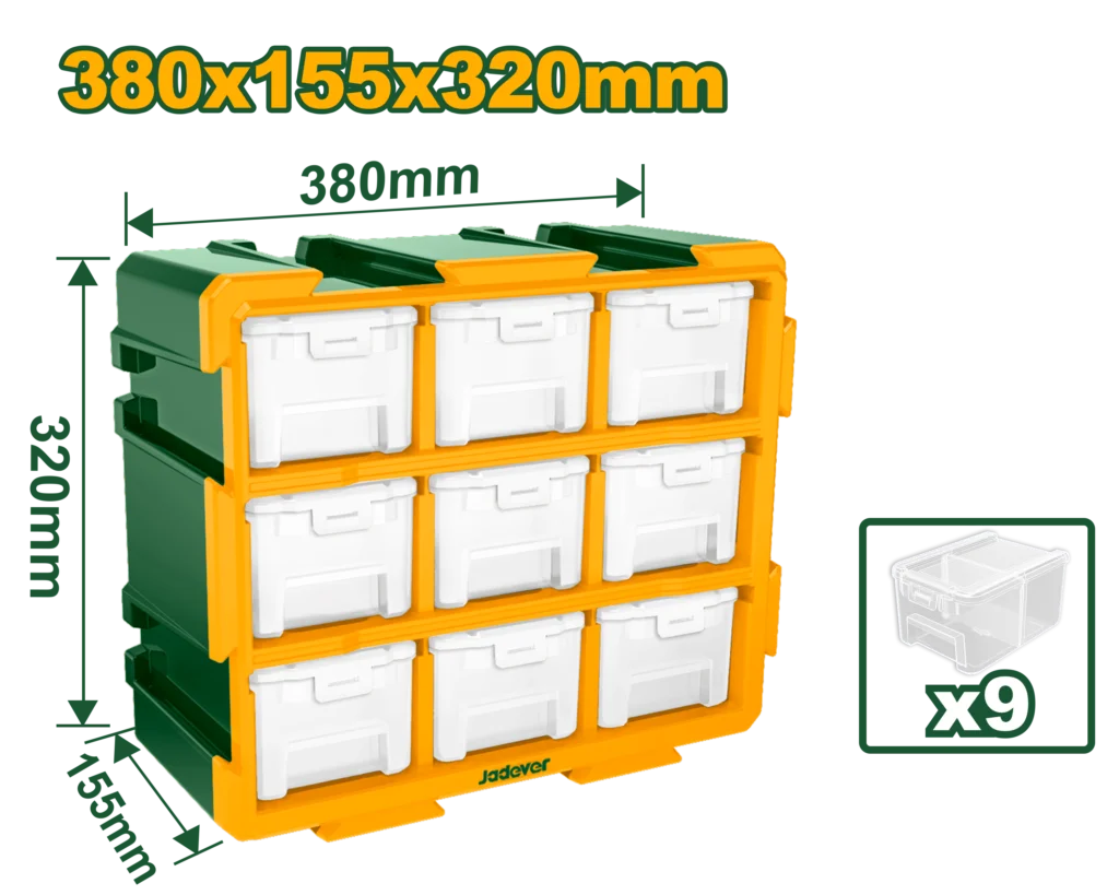 Turn modular cu 9 cutii de depozitare 380x155x320 mm Jadever