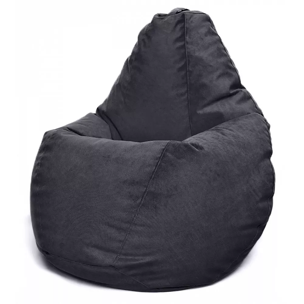 Fotoliu BeanBag din velur Maserrati, marimea "XL" culoarea neagra