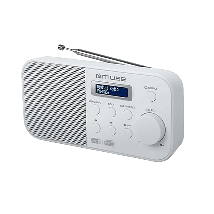 Radio portabil MUSE M-109 DBW, Alb